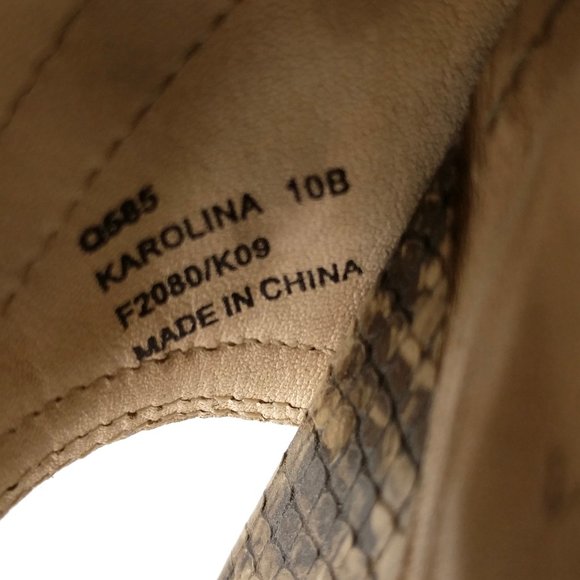 Coach Karolina Snake Print Strappy Platform Shoe Peep Toe Sandal Heel Pumps 10 - Picture 8 of 8